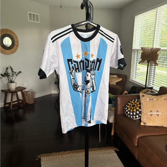 Other - Messi boys size s Blue and White Graphic Soccer Jersey